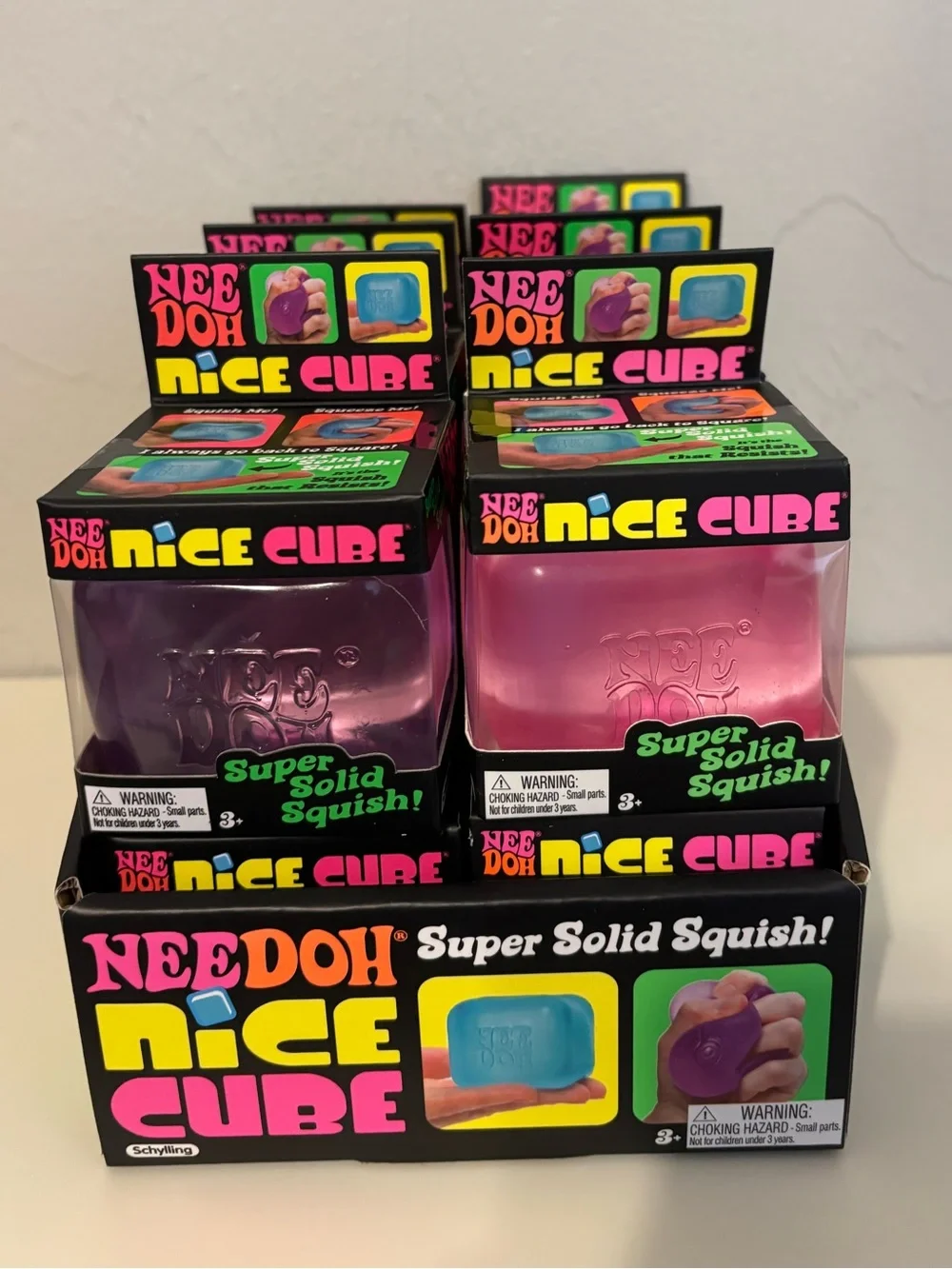 Schylling NeeDoh Nice Cubes Set of 12 + Display Box